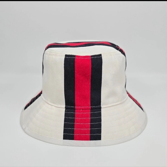 Certified Authentic Bnwt Gucci Cream Bucket Hat with Red and Black Stripes - Picture 3 of 3